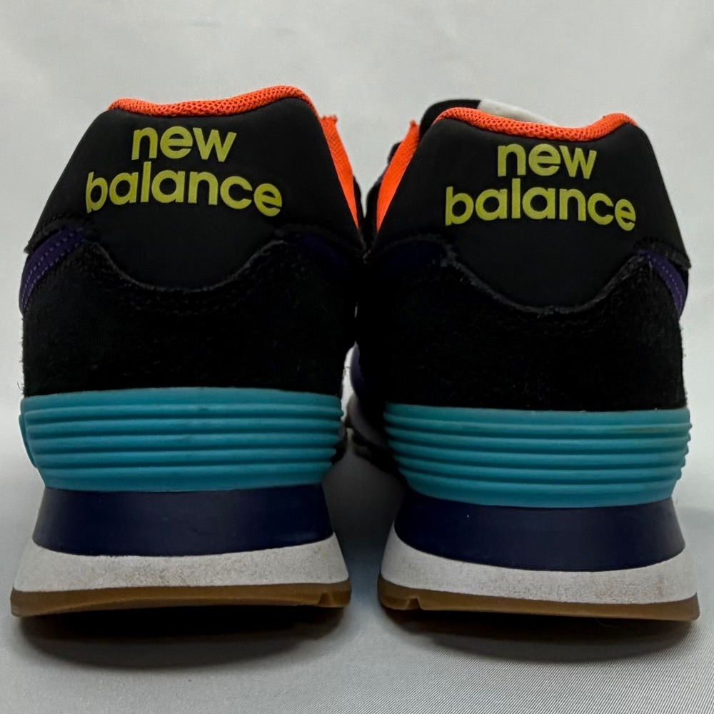 New Balance 574 Mens Sneakers Purple Black Orange Teal ML574HA2 Retro Low Top - Picture 6 of 10